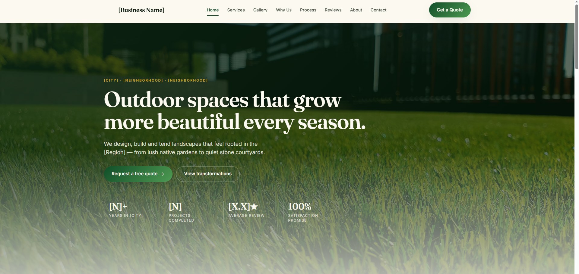 Landscaping Website preview built by SiteSmith UK